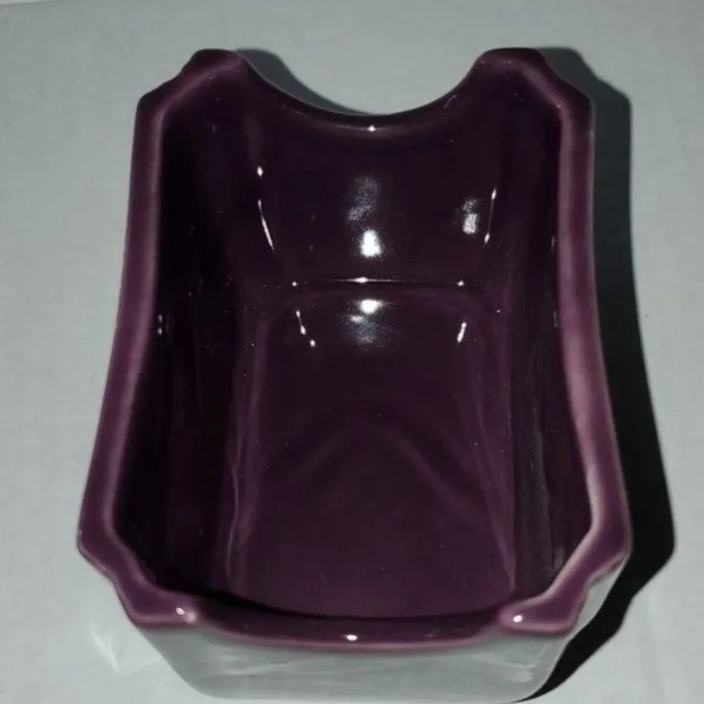 Fiestaware Fiesta Sugar Packet Sweetener Caddy Organizer Cards Ceramic Mulberry